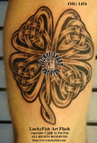 Knotwork Clover Celtic Tattoo Design 4