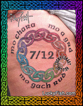 Celtic Quote Ring Tattoo Design