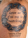 Quote Ring Celtic Tattoo Design 