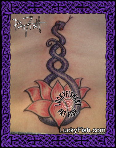 Kundalini Lotus Yoga Tattoo Design