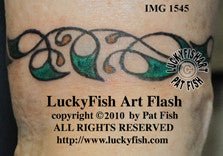 Girlie Vine Anklet Tattoo Design 1