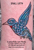 Celtic Hummingbird Knotwork Tattoo Design 