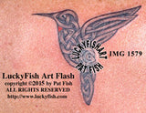 Celtic Hummingbird Psychopomp Tattoo Design 