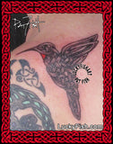 Celtic Flying Hummingbird Tattoo Design