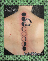 Moon Phases Tattoo Design 2