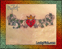 Celtic Claddagh Vine Tattoo Design
