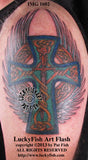 Warrior Archangel Cross Celtic Tattoo Design
