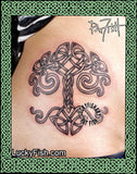 Tree of Life Lines Celtic Tattoo Design