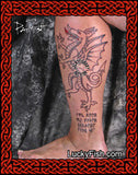 Saxon White Dragon Templar Tattoo Design 2