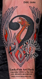 Bass Clef Phoenix Celtic Music Tattoo Design 1