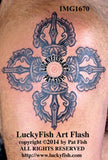 Double Vajra Hindu Tattoo Design 1