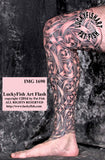 Celtic Warrior Leg Tattoo Design