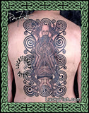 St Brendan in the Waves Irish Celtic Tattoo Design