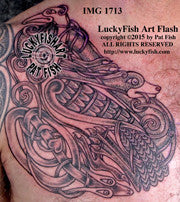 Celtic Eagle-Dog-Eel Tattoo Design 1