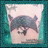 Crescent Tattoo with Rosemarkie Pictish Celtic Design