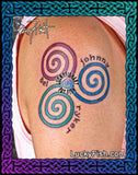 Dedication Triple Spiral Celtic Tattoo Design 2