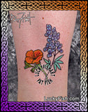 Poppy & Lupine Tattoo Design 3