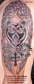 Warrior Bear Sleeve Celtic Tattoo Design 1