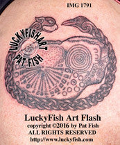 Knowth Kerbstone Torc Tattoo Design 1