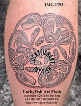 Great Dane Wheel Tattoo Design 1