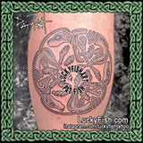 Great Dane Wheel Tattoo Design 2