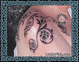 Floral Tapestry Tribal Graphic Tattoo Design