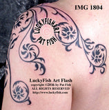 Floral Tapestry Graphic Tattoo Design