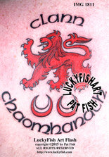 Clan Heraldic Lion Tattoo Design