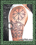 Nordic Runestone Dragon Tattoo Design