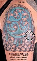 Fluid Knotwork Half-sleeve Celtic Tattoo Design