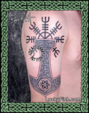 Slavic Thunder God Sleeve Tattoo Design