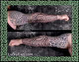 Valiant Full Arm Sleeve Celtic Knot Tattoo Design