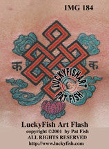 Tibetan Eternal Knot Tattoo Design 1