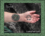 Dedication Initial Ring Tattoo Design