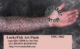 Celtic Battle Armor Forearm Sleeve Tattoo Design