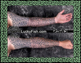 Celtic Battle Forearm Sleeve Armor Tattoo Design