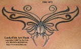 Dynamic Tribal Butterfly Tattoo Design