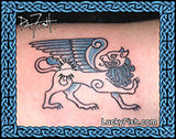 Winged Lion Celtic Tattoo Design