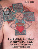 Heritage Claddagh Cross Celtic Tattoo Design