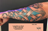 Viking Dragon Nordic Forearm Gauntlet Tattoo Design