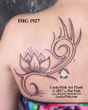 Graphic Tribal Spiral Lotus Tattoo Design