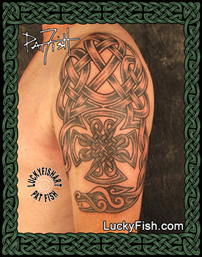 Fireman's Dragon Half-Sleeve Tattoo Design