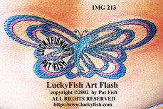 Dolphin Butterfly Tattoo Design 1