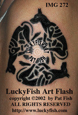 Great Dane Circle Celtic Dog Tattoo Design 1