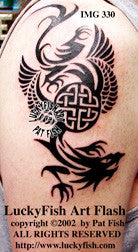 Night Flyer Celtic Tribal Tattoo Design 1