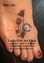 Dancing Lilies Tattoo Design 1