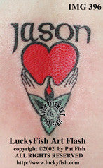 Claddagh Uplifted Celtic Tattoo Design 1