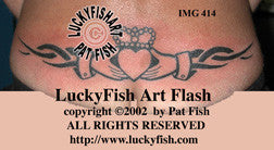Tribal Claddagh Celtic Tattoo Design 1