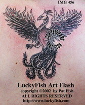 Rising Phoenix Tattoo Design 1