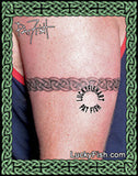 Warrior Braid Thin Celtic Band Tattoo Design